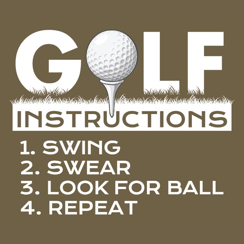 Instructions de golf Jurons de swing Répéter l’humour