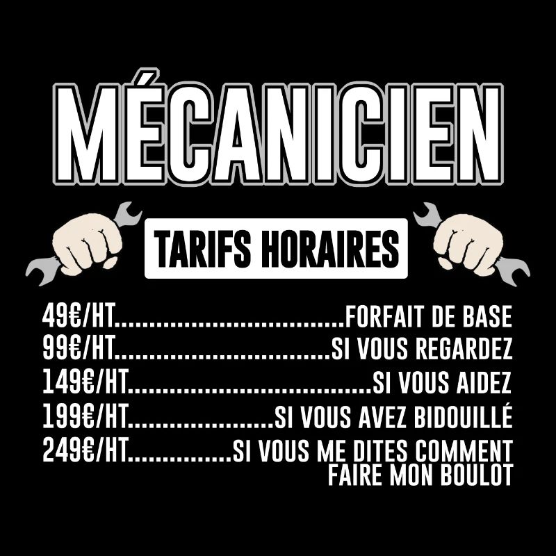 Mécanicien Tarifs Horaires