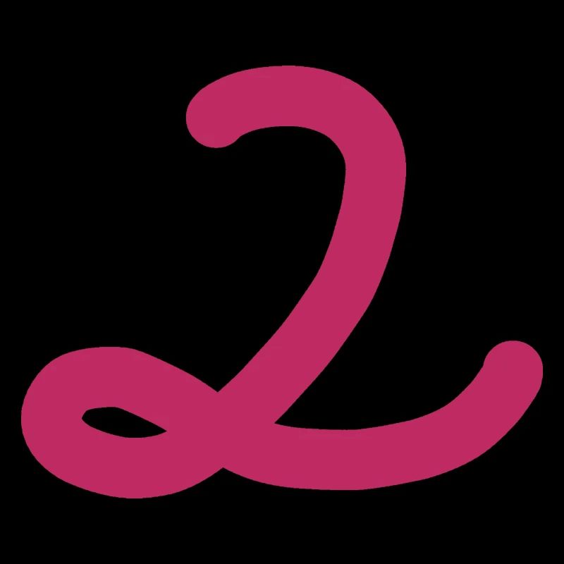 2 Number two pink number pink