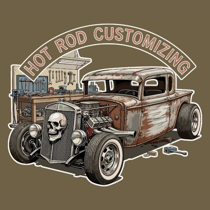 Rustic Hot Rod Customization Design