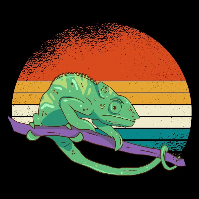Caméléon du coucher de soleil