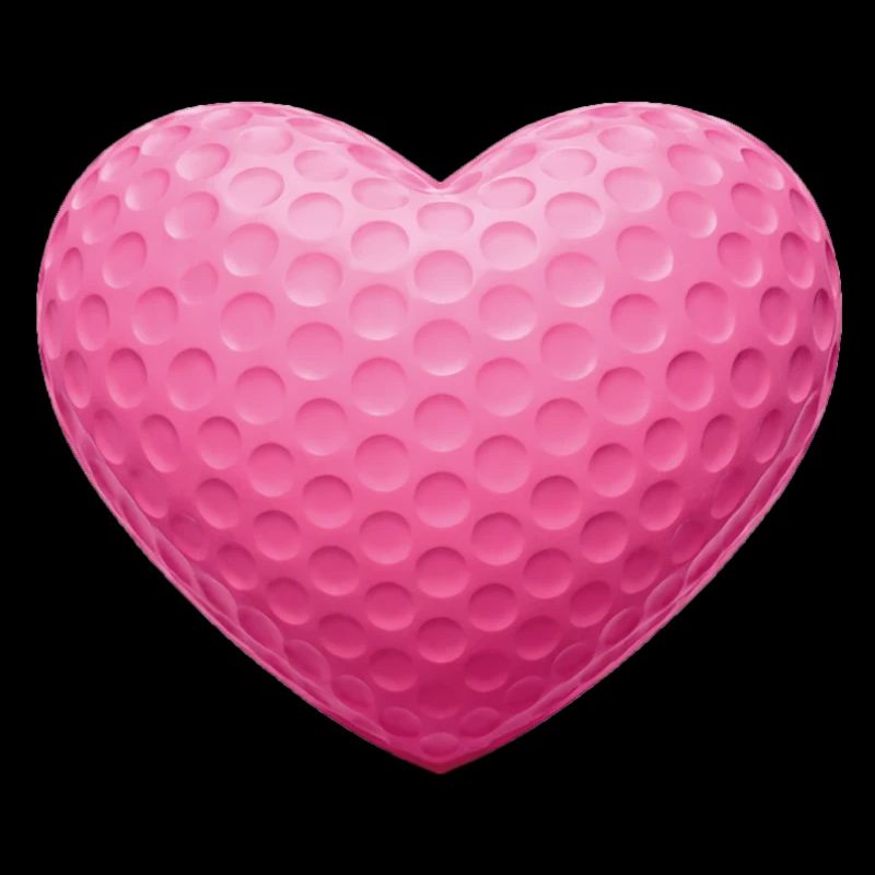 Pink Heart Golf Ball Texture