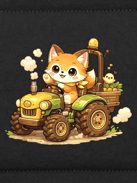 Fuchs auf dem Traktor