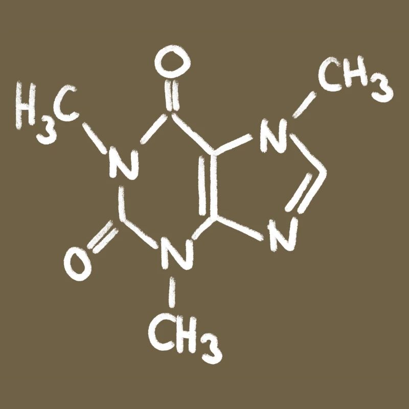 Koffein Kreide Molekül