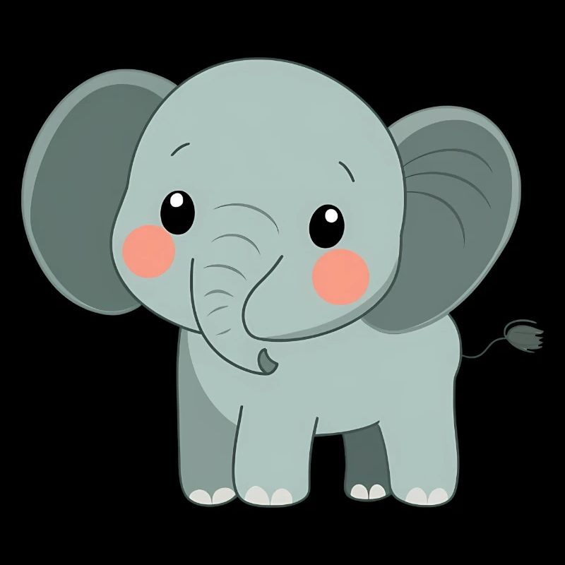 Cute Happy Elephant - Adorable Cartoon