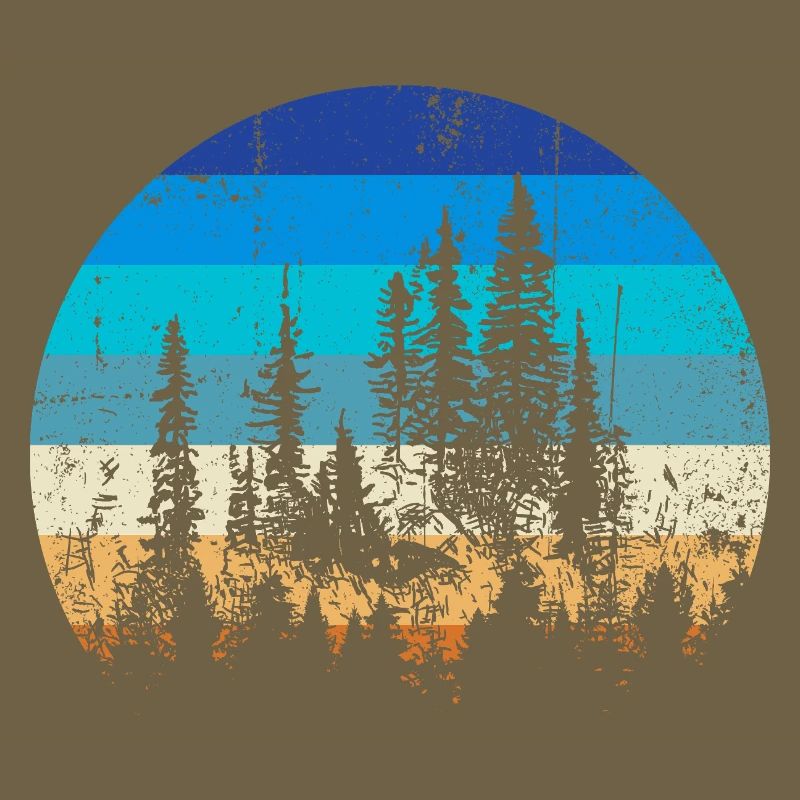 Sunset Forest Silhouette Imprimer