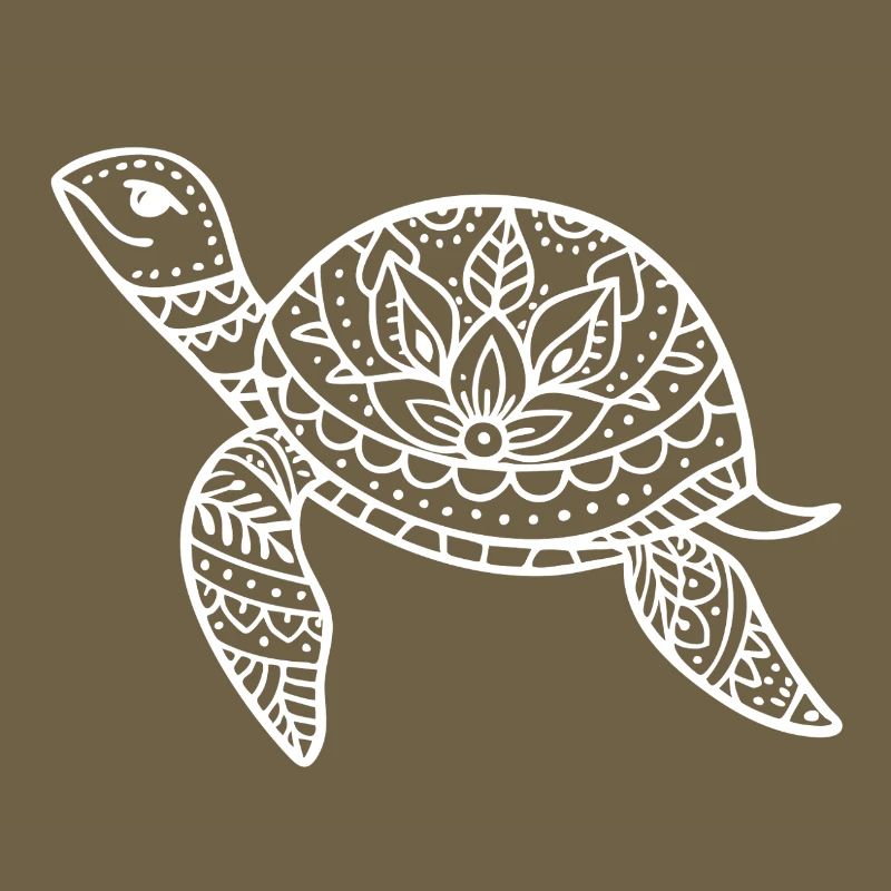 Boho Schildkröte mit Musterpanzer