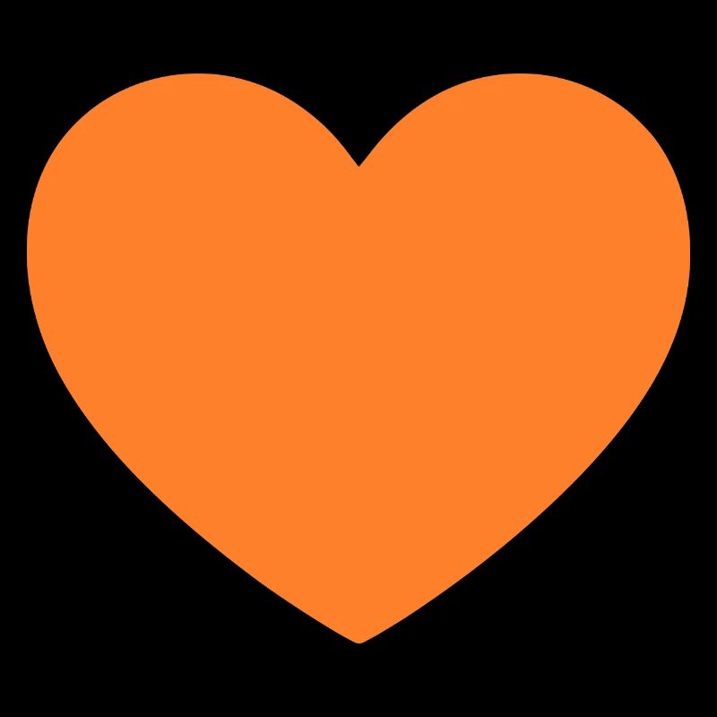 cadeau de la Saint-Valentin à cœur orange orange