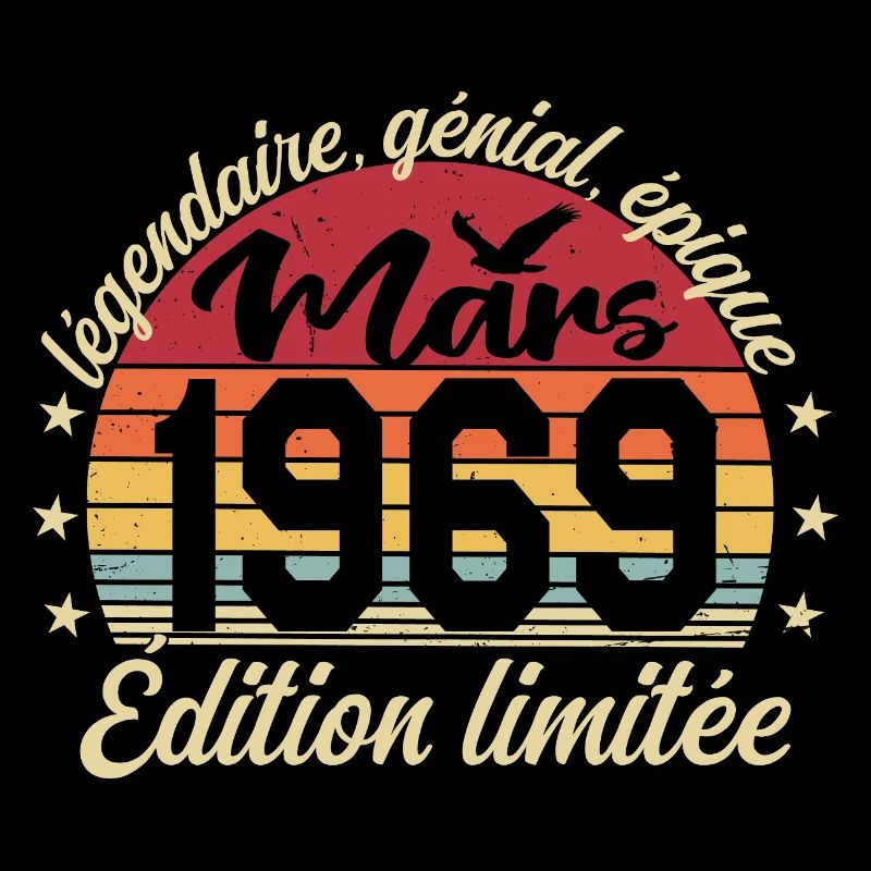 Mars 1969 57 ans Cadeau Anniversaire Mars 1969