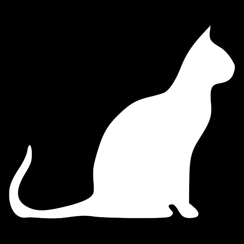 Katze Silhouette Minimal Design Cat Lover