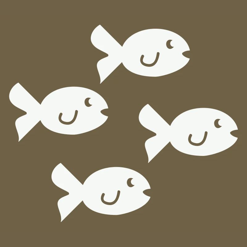 Vier freundliche Fischchen