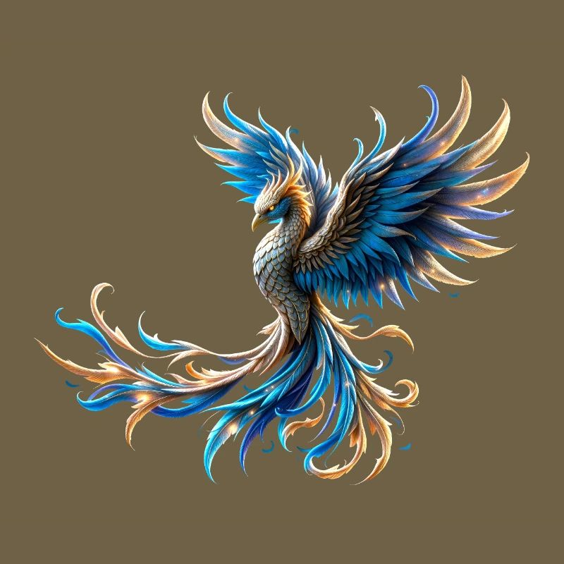 Fire Blue Phoenix
