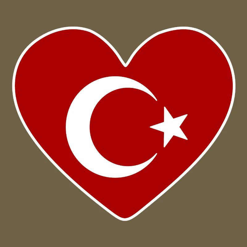 Coeur comme drapeau turc