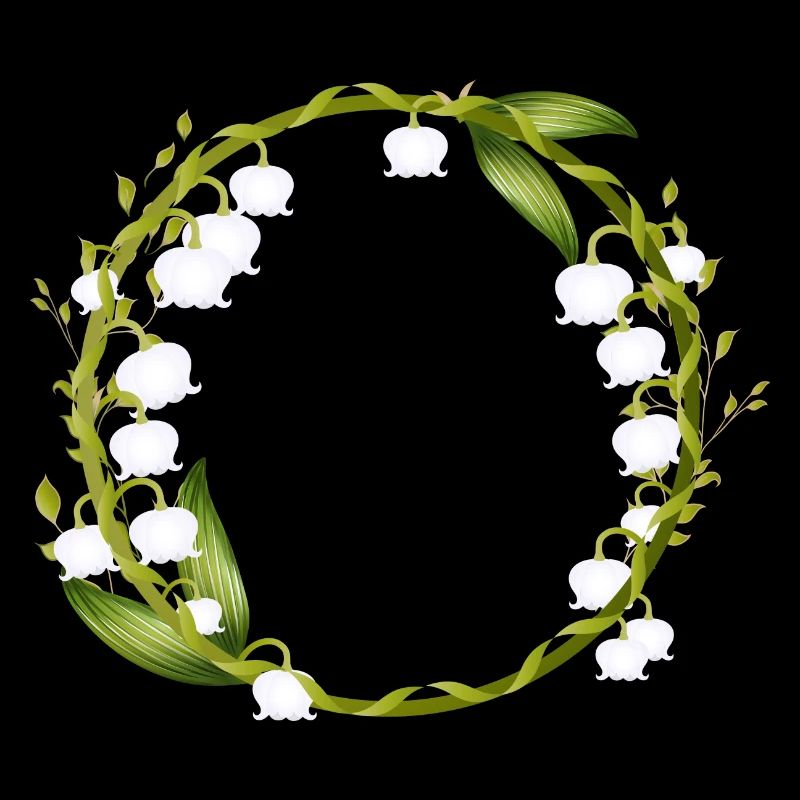délicate couronne printanière de muguet