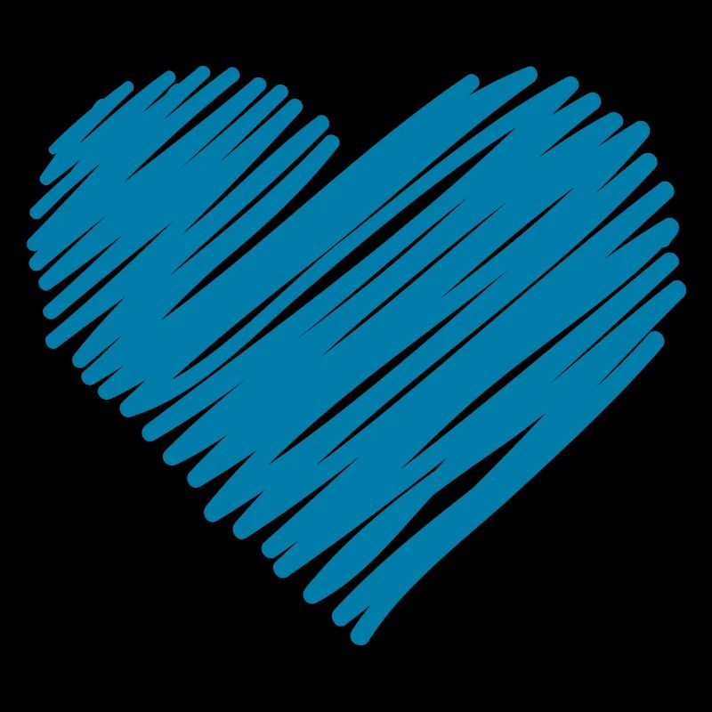 Blaues Pinselherz