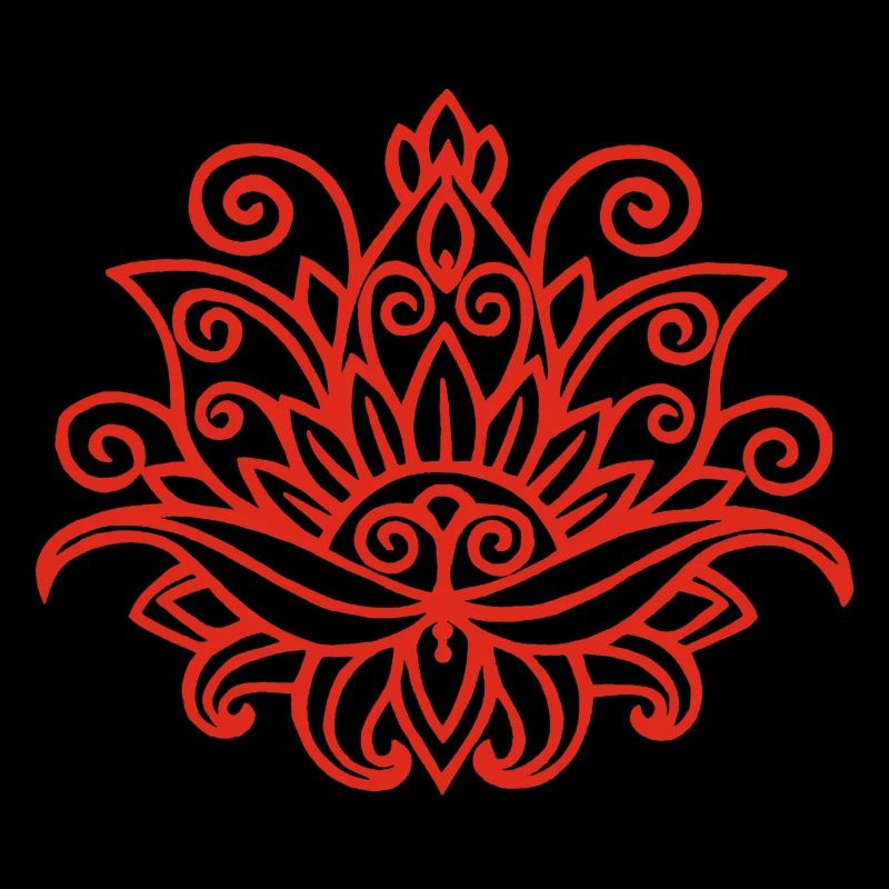Roter Lotus Mandala