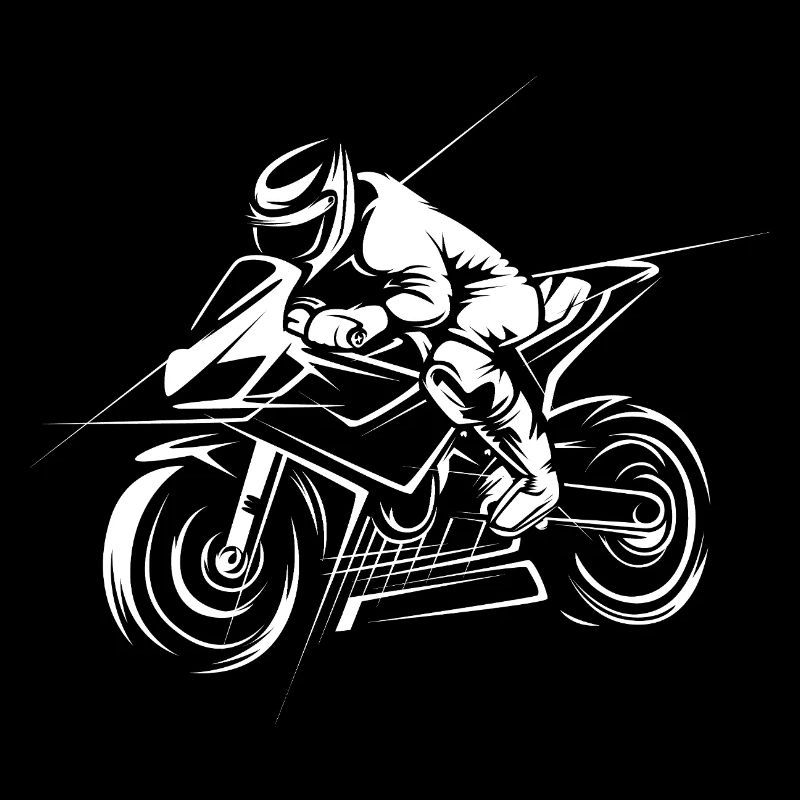 Motorcycle Racing Illustration - Biker Racing