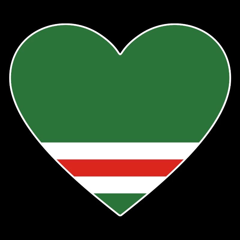 Tschetschenien Flagge Herz