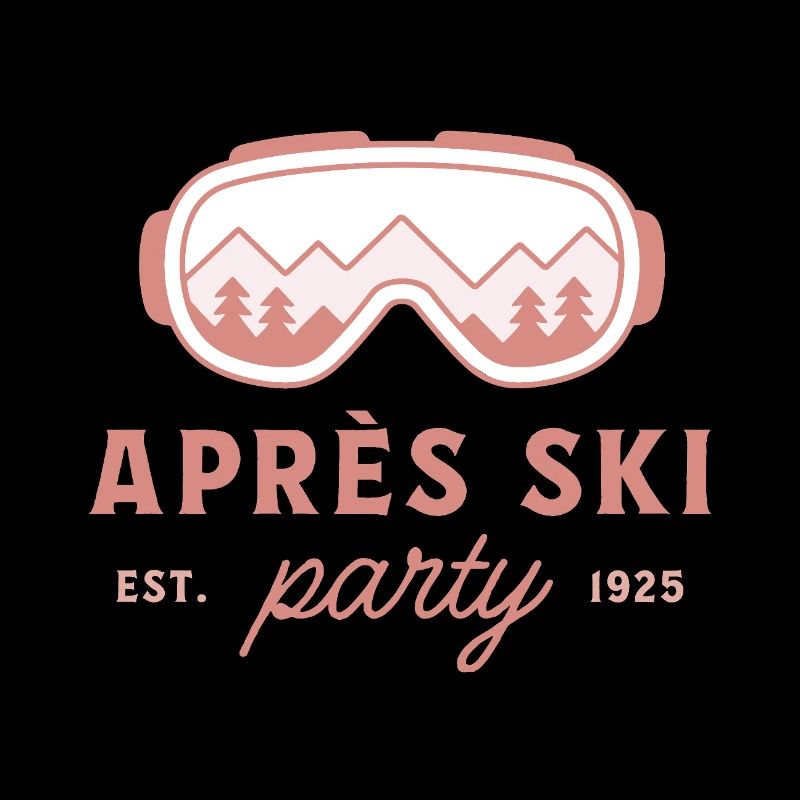 Apres Skiparty, Ski-Mädchen-Abend, pinke Ästhetik