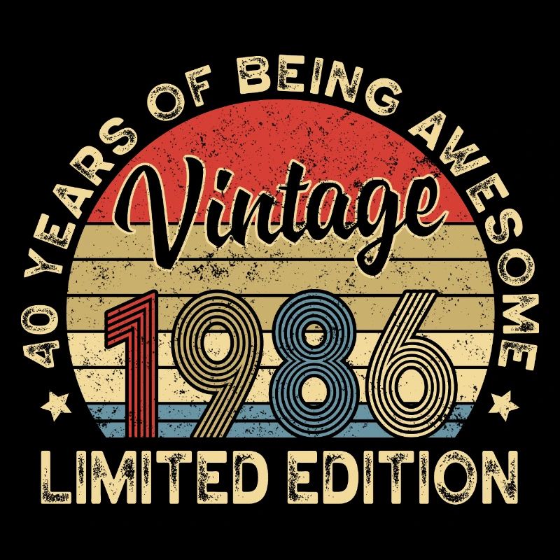 Décorations vintage de 40 ans 40 ans 1986