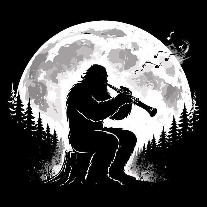 Bigfoot joue de la clarinette