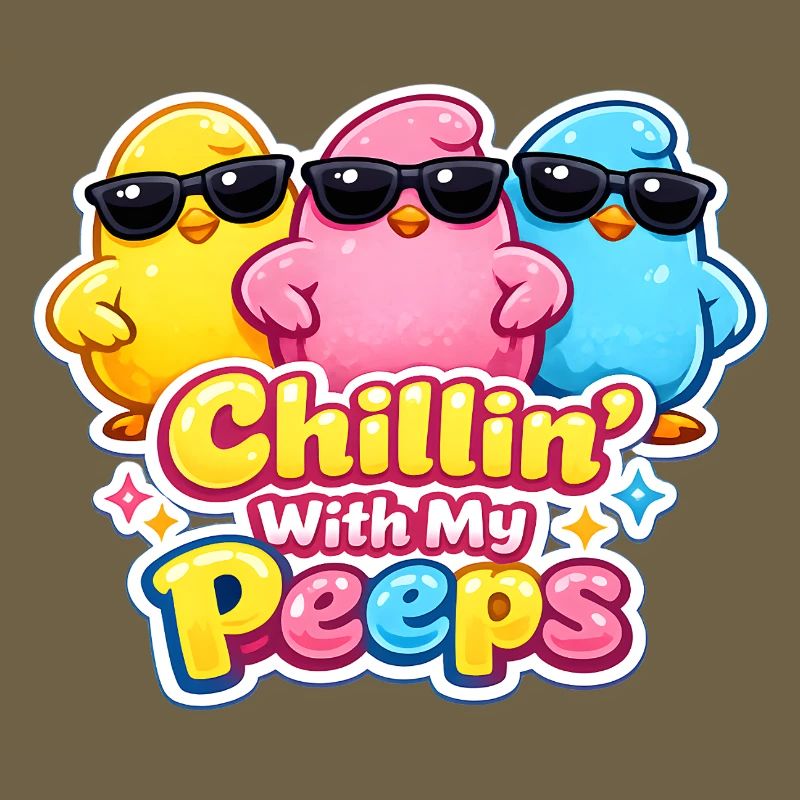 Relaxer avec mes gars Joyeuses Pâques Pâques Poussin