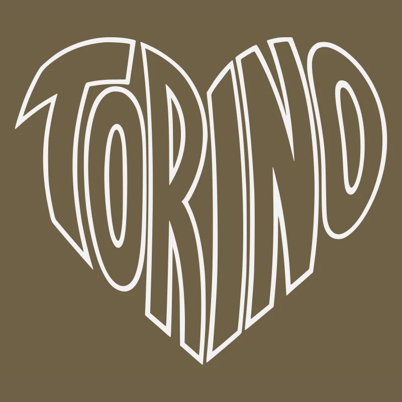 Torino, Turin Heart Typography