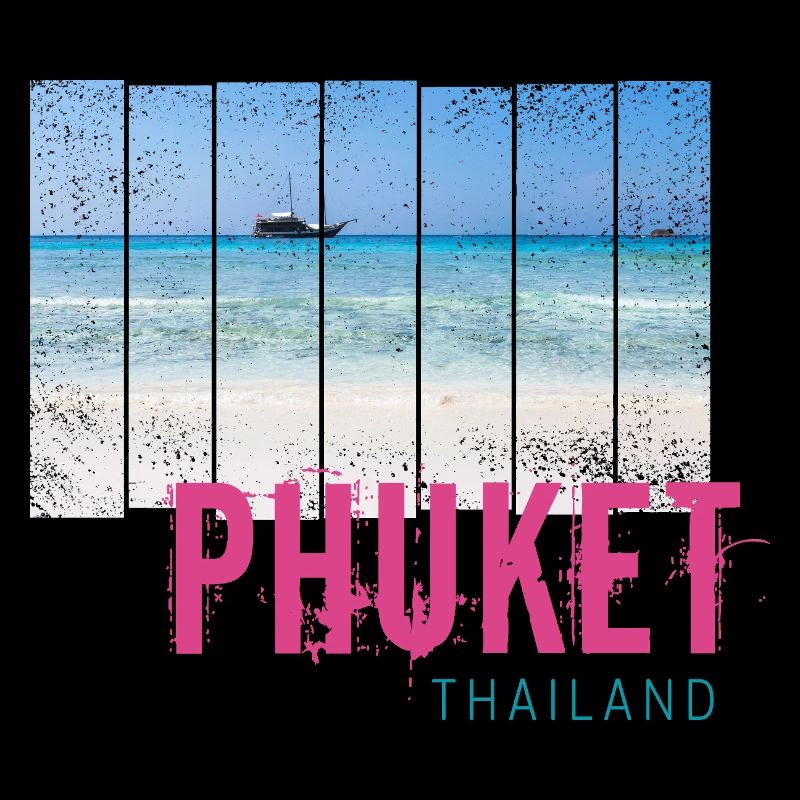 Phuket en Thaïlande Souvenir vintage de vacances à la plage