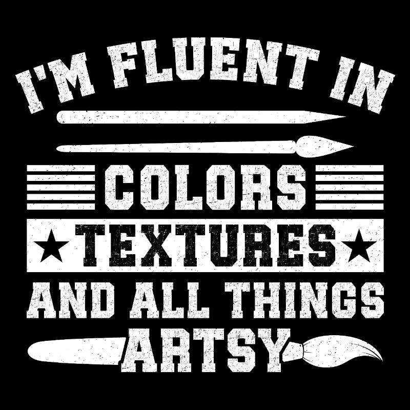 Funny Artist Painter Fluent In Colors Textures