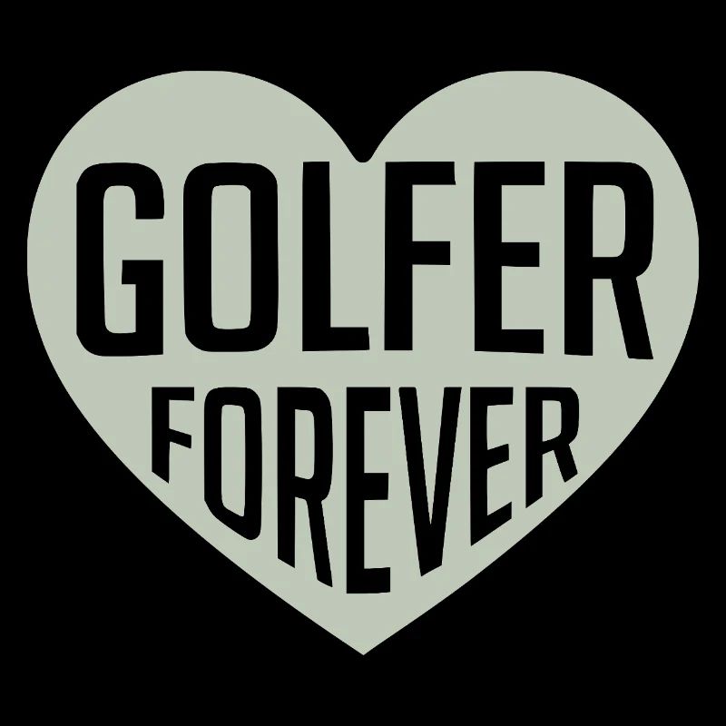 Golfer Forever Heart
