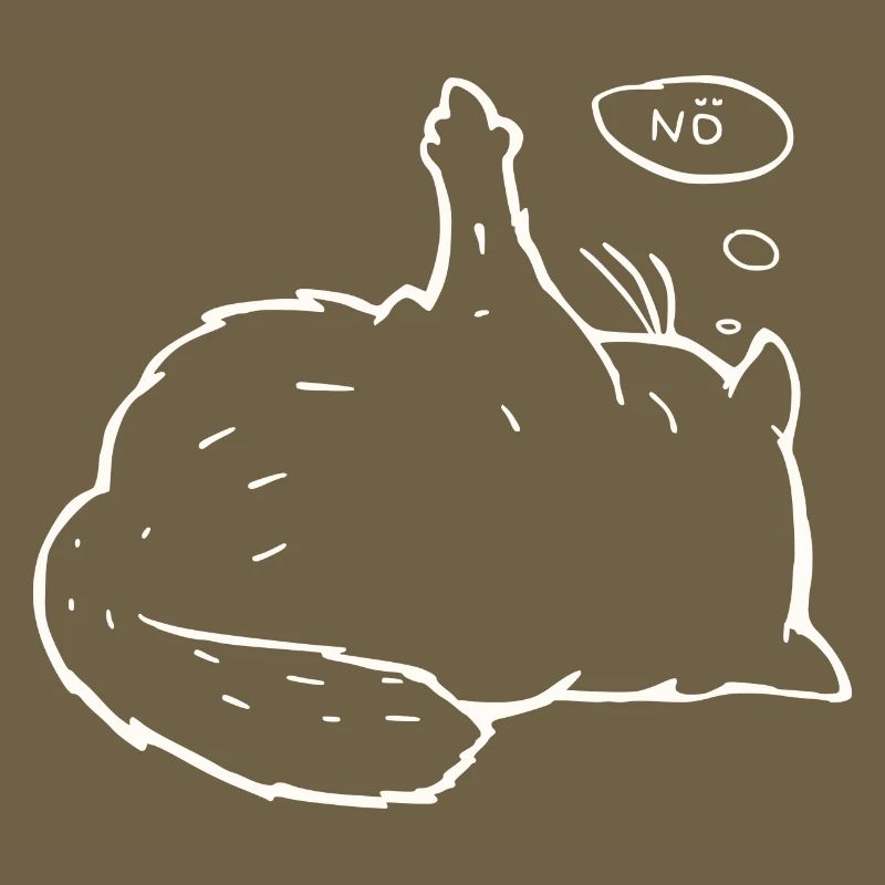 faule Katze Mittelfinger Statement nö Geschenk