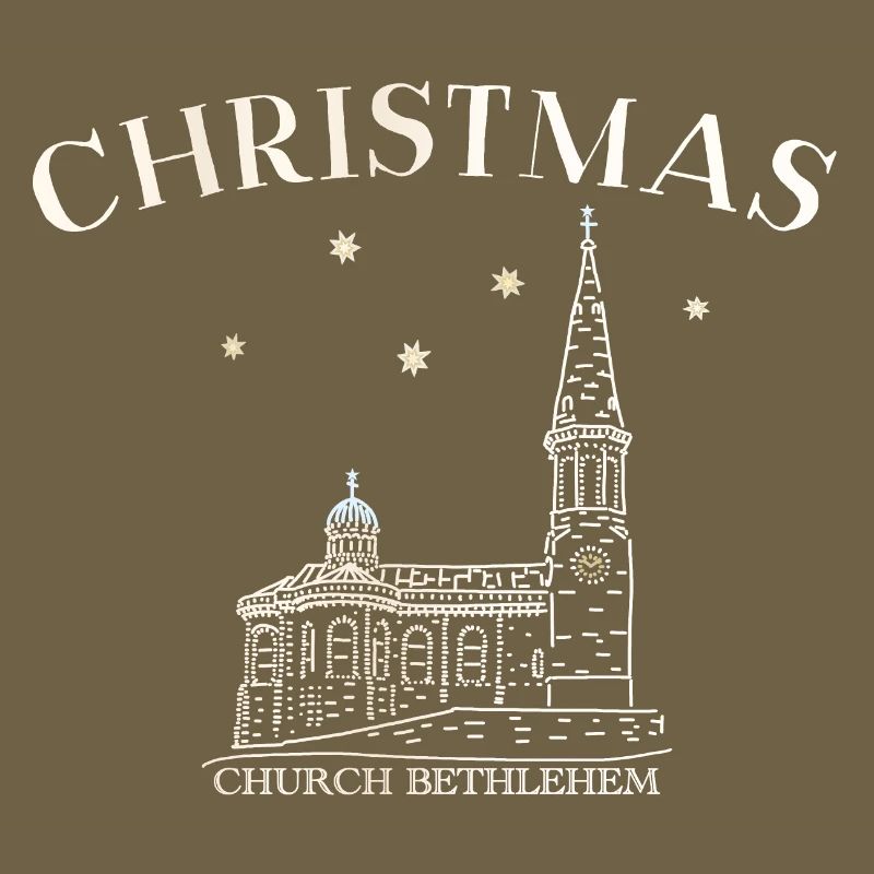 Weihnachtskirche Bethlehem Zeichnung