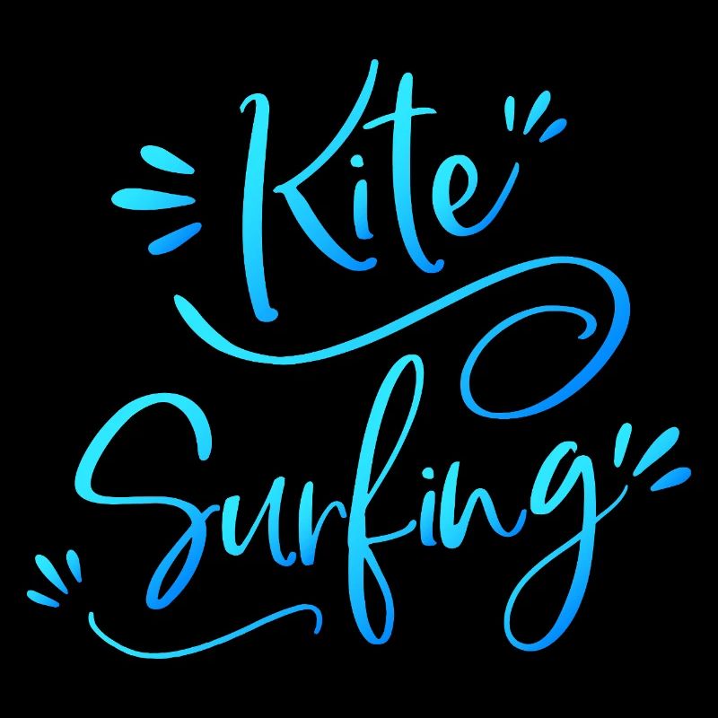 Kitesurfing Kitesurferin blau Geschenk
