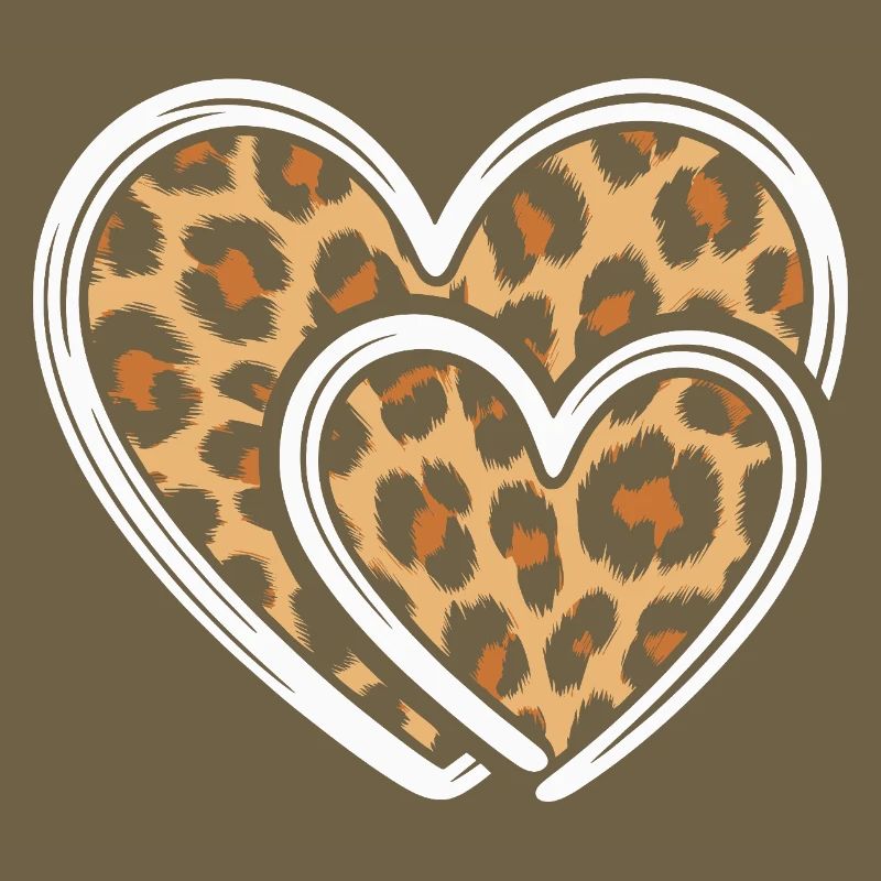 Herz mit Leopardmuster