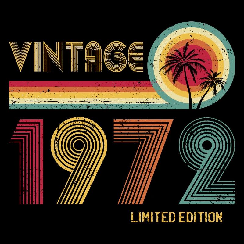 Vintage 1970s Retro Circle and Number Design