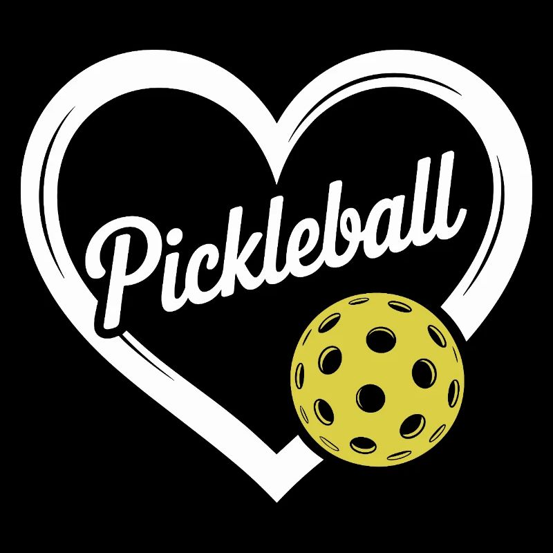 Pickleball Herz Motiv