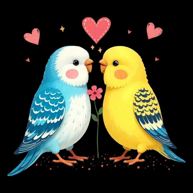 Perruches perruches amoureuses des oiseaux