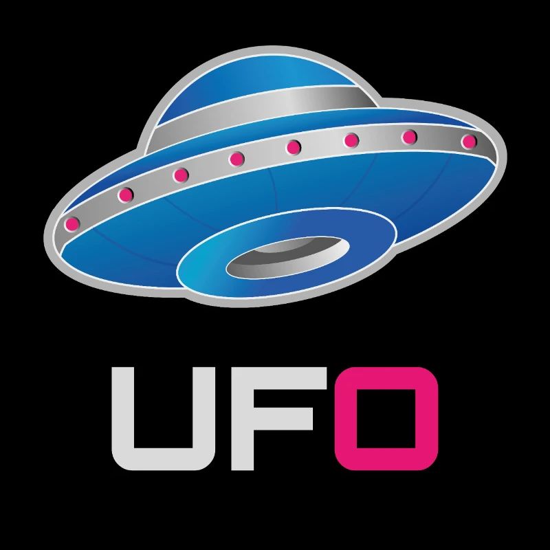 Futuristisches Neon-UFO