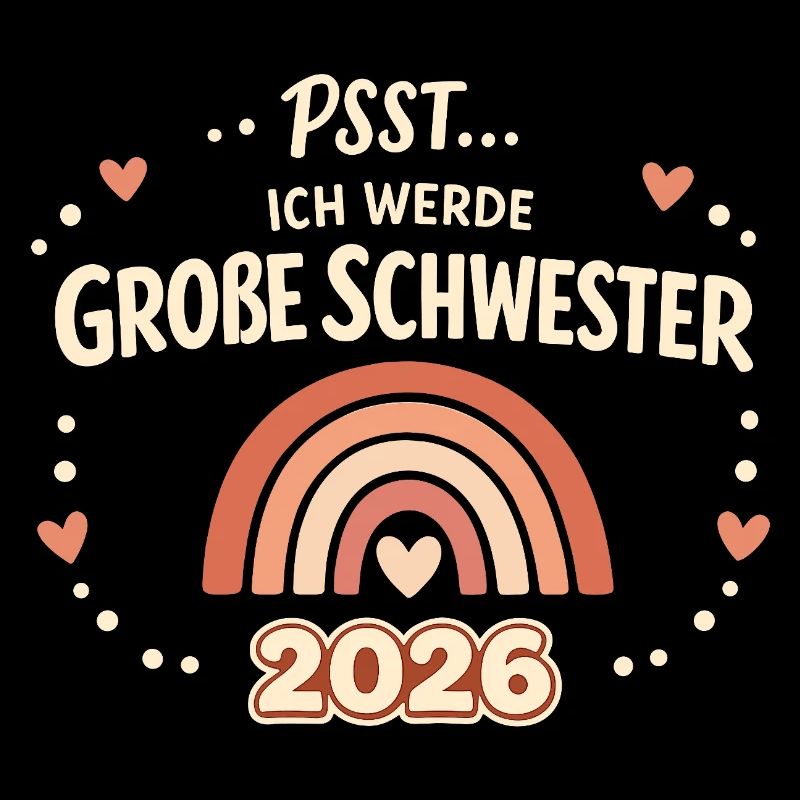 Psst... Ich werde große Schwester 2026 Baby Shirt!