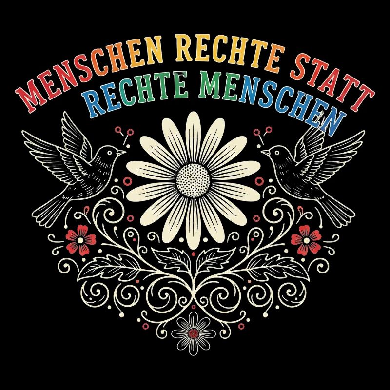 Menschenrechte Demokratie Statement gegen Rechts