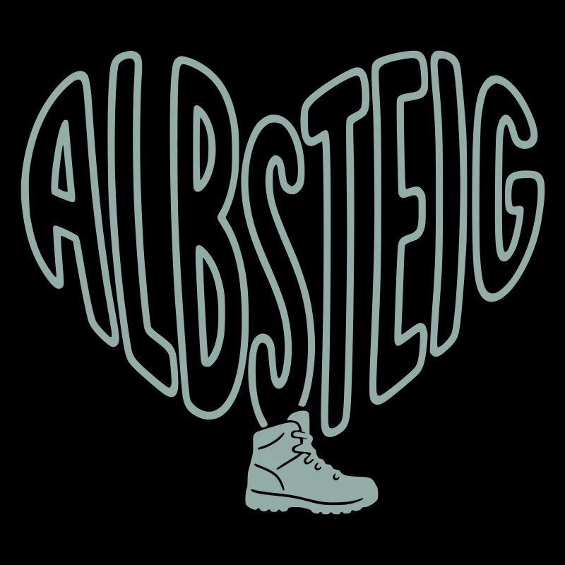 Albsteig heart with hiking boots