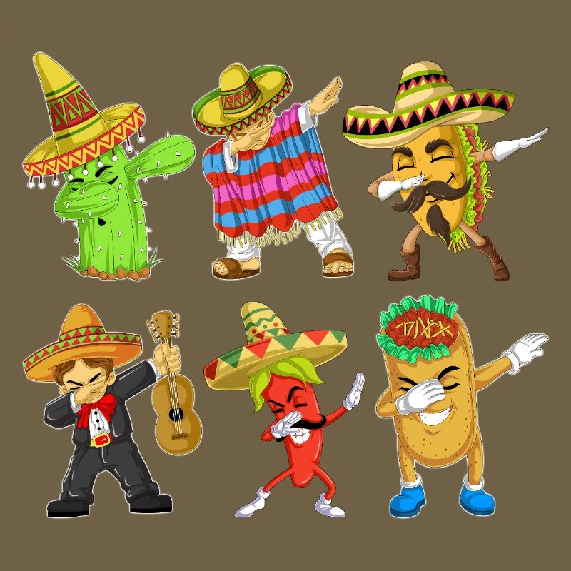 Cinco de Mayo Dab Characters Shirt