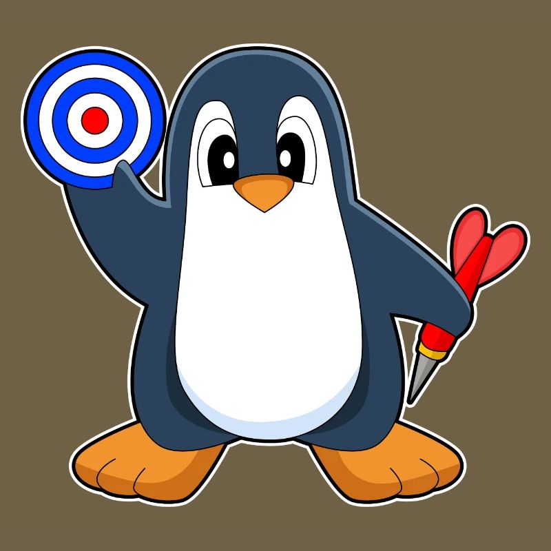 Cible de fléchettes Penguin Dart