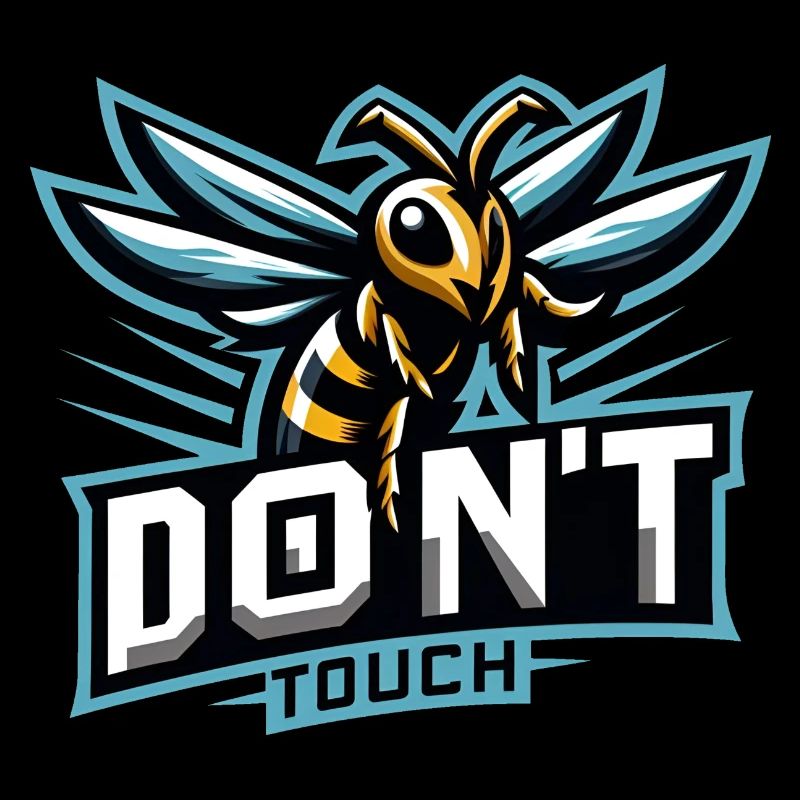 Gaming Logo Aggressive Biene Don't Touch