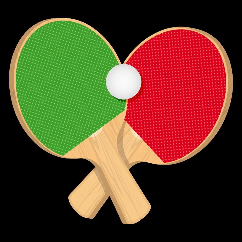 Tischtennisschläger mit Ball–sportlich & dynamisch