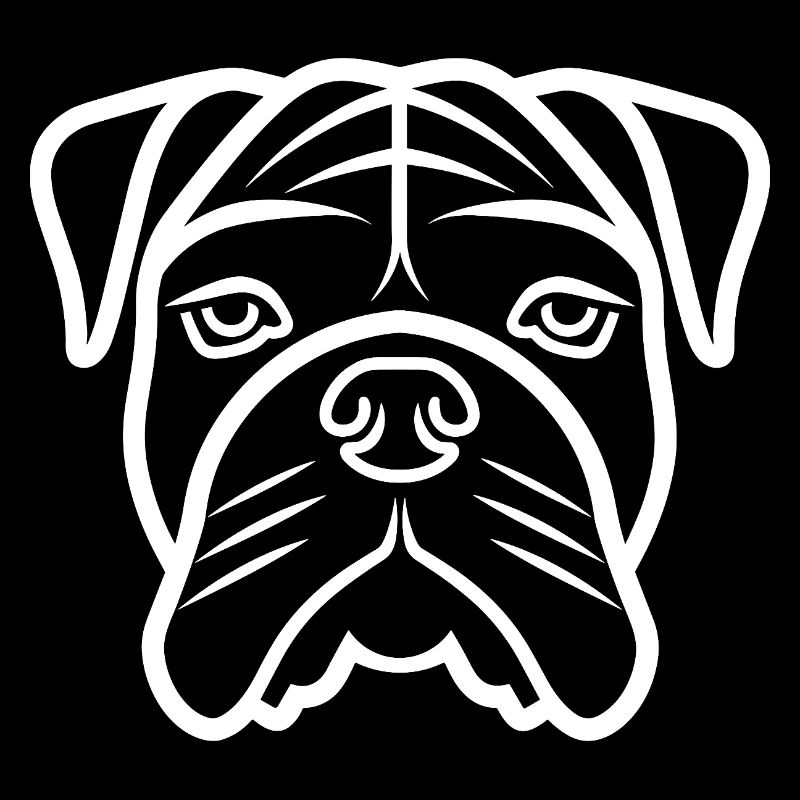 Tête de Bouledogue Art Graphique