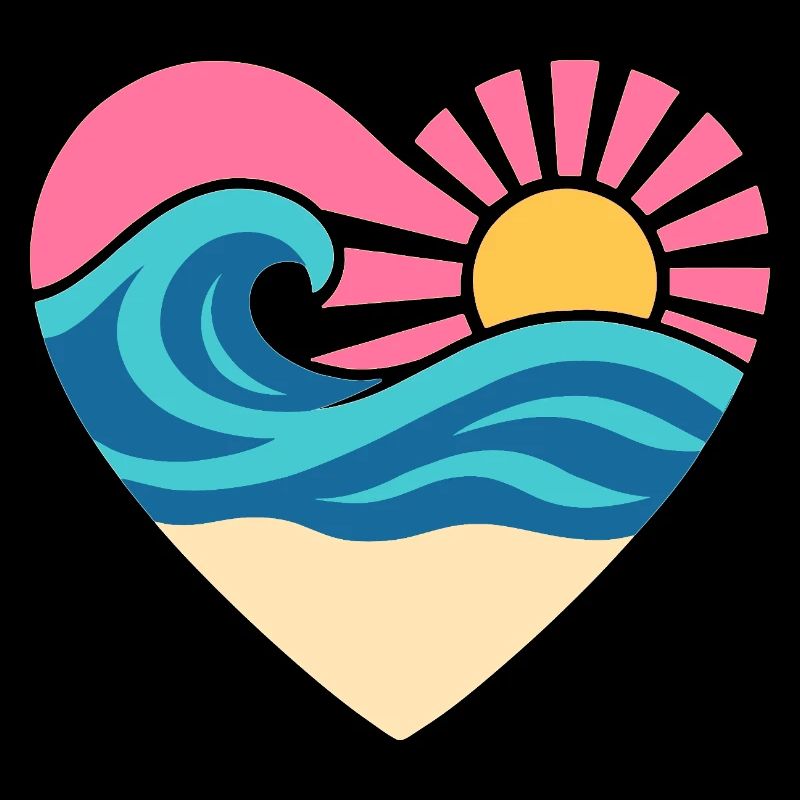 Summer Heart – Wave & Sunset
