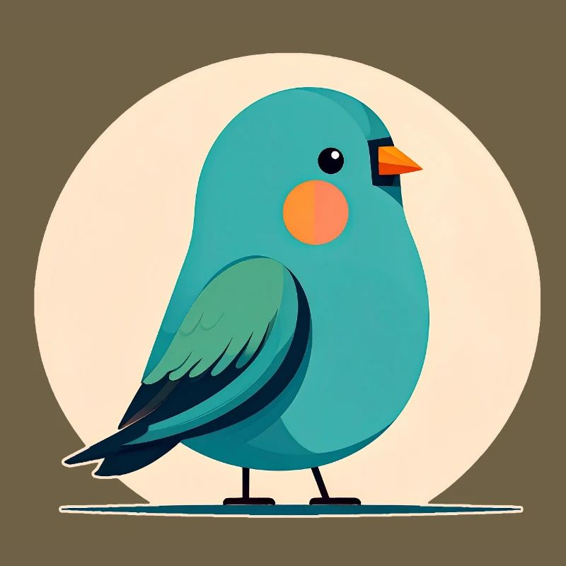 Petit oiseau vert-bleu