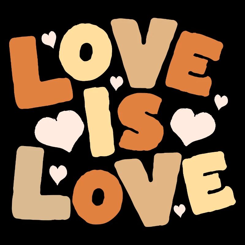 Love Is Love Pastel Letters