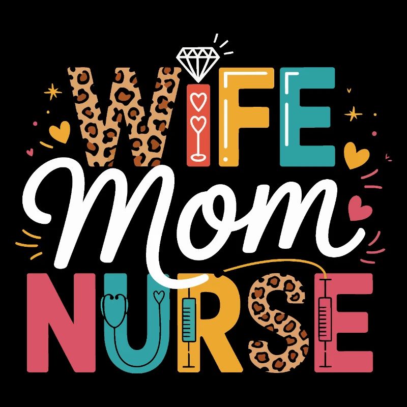 Wife Mom Nurse Leopard